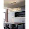 Lustres Luzes Lâmpada pingente de LED Luxo pós-moderno nórdico sala de estar Cristal Villa Lobby Home Redondo Retângulo Luz suspensa