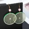 Boucles d'oreilles pendantes 2023 Design de marque fait à la main tranche de citron minimaliste cadeau d'été généreux pour les femmes