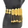 Chaînes de ventre, pendentif de pièce de monnaie, chaîne de corps, ceinture plaquée or, bijoux arabes, taille, accessoires de mode pour femmes, 230802