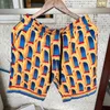 Herrspårar Full Fantasy Gate Print Casablanca Thin Silk Shirt Mesh Shortpant Set Män kvinnor Högkvalitativ Hawaii Beach Surf Short Suit 230802