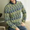 Men's Sweaters Fashion Men Long Sleeve Crew Neck Jumpers Knitted Tops Fall Winter Casual Sweater Vintage Graphic Knit