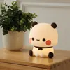 Figuras de brinquedo de ação Bear Panda Led Night Light Lamp Bubu e Dudu Cute Animal Cartoon Nightlight para crianças cabeceira quarto sala de estar decorativa 230802