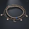 Anklets Tobilo 2023 Boho Style Star Moon Anklet Mode