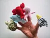 Marionnette à doigt animaux de l'océan jouet en peluche pour enfant raconter une histoire accessoires dessin animé mignon requins tortues pour l'éducation précoce interactive