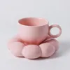 Tassen 2023 Sonnenblume Kaffeetasse mit Untertasse Sommer Frühstück Milch Tasse Teller Set Keramik Nachmittagstee Home Hochzeitsdekoration