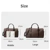 أكياس القماش الخشن للأزياء مقاومة للماء PU Litness Litness for Men Leather Counter Business Business Travel Tote Luggage Male