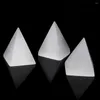 Bowls Small Pyramid Craft Crystal Home Decor White Ornament Shaped Adornment Stone Decorative Indoor Meditation Office