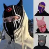 Geniş Kötü Şapkalar Kova Cadılar Bayramı Balaclava Şeytan Korna Küçük Şapka Komik Kapşonlu Beanie 230803