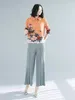 Vrouwen Blouses Chinese Stijl Geplooide Vest Blouse Top Vrouwen 2023 Westerse Leeftijd Verminderen Afdrukken Slim Shirt Vrouwelijke Tops