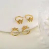 Dos boucles d'oreilles cristal oreillette zircon cubique élégant feuille florale femme manchette sans Piercing bijoux de mariage charme botanique