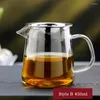 Höftkolvar värmebeständig hög borosilikat glas te pitcher set tillbehör klart rättvis mugg kinesisk avdelare mjölk kaffe kanna