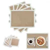 Masa Paspasları 10pcs Hessian çuval bezi / dantel placemats doğa jütü kaymamış dokuma düğün dekor