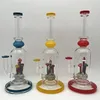 Bong in vetro da 12 pollici per funghi Rig Narghilè Pipa ad acqua Pipa da fumo Dab rig Colore indiano