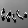 Labret dudak piercing takı 10pcslot dahili iplik kaş muz kavisli barbell halkaları daith sarmal küpe kıkırdağı 230802