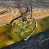 Chains Love Shape Dandelion Wish Necklace Fashion Flower Mental Heart Pendant Chain Girl