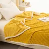 Coperte Coperta avvolgente in flanella beige di colore puro divano letto morbido per la pelle 230802