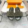 Designers Slippers Calfskin Women Sandals Hook Loop Fastener Mules Slipper Rubber Slides
