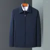 Kurtki męskie w średnim wieku i starsze kurtki Mężczyzn Produkty w wiosennym jesieni Business Casual Coat Lapel Loose Tata's