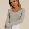 Pulls pour femmes TEXIWAS Sexy pull hauts décontracté évider col en V croix dos nu tricot pull femmes basique bureau automne