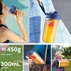 Fruit Vegetable Tools Portable Juicer 400ml Cup USB Cordless Blender 6 Blades Smoothie Ice Maker 230802