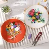 Produtos de estilo chinês DIY Bordado Artesanato Conjunto de ponto cruz para iniciantes Padrão de flores Impresso Costura Arte Artesanato Pintura Decoração de casa