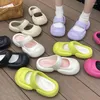 Tofflor flickor söt full wrap toe sandaler sommar utomhus rese arbete dagligen inomhus bekväma eva plattskor