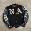 Mens Jackets American Retro Style broderad pussel Baseball Suit Mens Winter High Street Casual Par Jacket Trend 230802