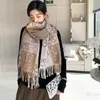 2022 Ny Roewe Scarf Women's Winter Double Sided Warm Imitation Cashmere Sal With High End Network Red