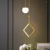 Lampada da parete Nordic Glass Ball Led Golden Copper Diamond Lampada a sospensione a sospensione Apparecchi di decorazione per camera da letto Comodino Soggiorno