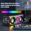 Portabla högtalare dubbla ljud transparenta högtalare Light Bluetooth Portable Subwoofer Wireless Bass Sports Outdoor Suppy