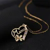 Pendant Necklaces Fashion European and American cute mother s day mother necklace colorful heart butterfly exquisite collarbone chain charm gift 230802