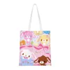 Sacolas de compras com estampa fofa de animação japonesa Sugarbunnies bolsa de lona reutilizável bolsa de ombro para compras