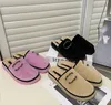 2023 Paris Designer Slippers 2C Luxury Brand Plush Slippers Anti-Skid Flat Shoes Женская шерстя