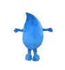 Vendita di fabbrica scontata un costume da mascotte goccia d'acqua per adulti blu da indossare per adulti