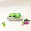 Decorative Flowers Simulation Of Potted Plants Tabletop Artificial Set Stone Vase Indoor Greenery Succulents Wedding Home Decoration