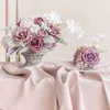 Dekoratif Çiçekler Yan DIY Düğün Gelin Buketleri için Yapay Gül Birleşik Kutusu Saplar Parti Merkezi Düzenleme Dekoru