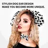 Bandanas Dalmatien Costume Ensemble 3 Ensembles Oreille Bandeaux Queue Noeud Papillon Déguisement Pour