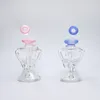 7 pouces Dad Rig Bong Glass Bong Pipe à eau fumer narguilé avec bol et banger à quartz gratuitement