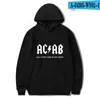 Мужские толстовины 2023 Acab Spring Text Text Graphic Print Top Top Удобная повседневная все матч Harajuku Trend Trend Unisex Hoody