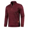 Maglioni da uomo Inverno Fleece Ticker Maglione Cappotto Alf Zipper Dolcevita Pullover caldo Qualità maschile Slim lana lavorata a maglia 4XL