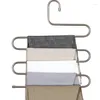 Hangers 3pcs Stainless Steel Clothing Holder Trousers Holders Pants Towel Scarf Underwear Racks Drying Rack Storage Organization