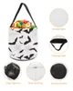 Storage Bags Bat Web Cartoon White Basket Sweet Candy Bucket Portable Home Bag Hamper For Kids Toys Party Decoration Supplies