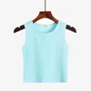 Women's Tanks Camis Summer Top Women 100% Cotton Pink Red Sleeveless T-shirt O Neck Casual Solid Tank Tops 13 Colors 230803