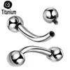 Labret Lip Piercing Jewelry 10PC G23 Eyebrow Internally Thread Banana Double Balls Curved Barbell Earrings Body 16G 14G 230802