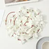 Decorative Flowers 2.5M 45 Flower Head Artificial Cherry Blossom Rose Vine Silk Wall Hanging Decoration Rattan Fake Plant Wreath Arch Decor