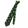 Bowia remis Bob i Asaba motyw krawat mężczyzn kobiety poliester 8 cm zielone liście krawat szyi do chudej szerokiej koszuli akcesoria gravatas