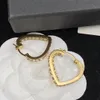 Fashion simple heart-shaped inlaid zircon women Hoop Huggie earrings, designer trend style, Valentine's Day, Christmas gifts