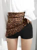 Skirts Sexy Leopard Print Womens Mini Streetwear Pencil Skirt High Waist Mujer 2023 Autumn Winter Casual Package Hip Tight Short