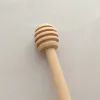 Honey Star Bar Mixing Handle Jar Spoon Practical 1pc Wood Dipper Long Sticks Supplies Honeys Kitchen Tools Mini Wood Stick Dh9876 LL