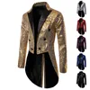 Мужские куртки мужчины блестящий блеск блеска украшенная пиджак -пиджак мужской ночной клуб выпускной костюм Blazer костюм Homme Singers Stage Pleas